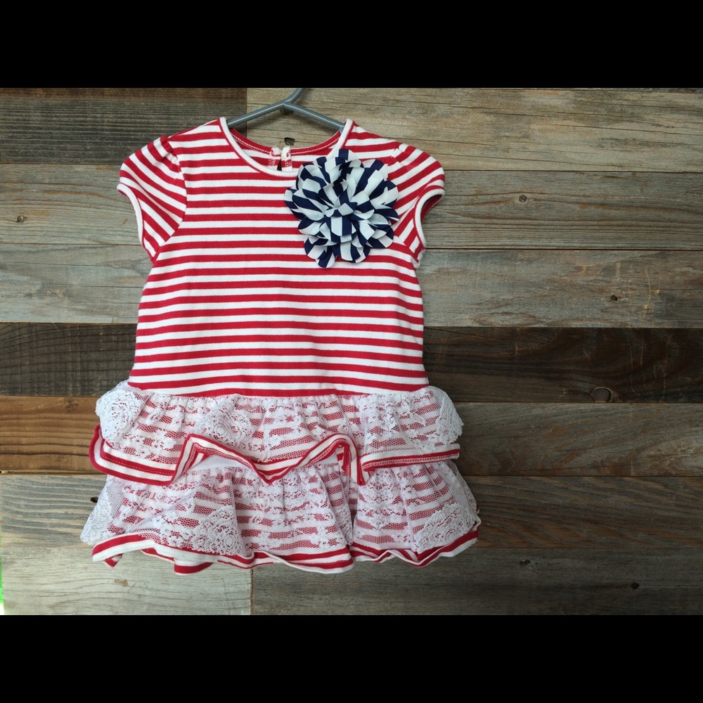 Pippa & Julie Red, White, and Blue Stripes Dress